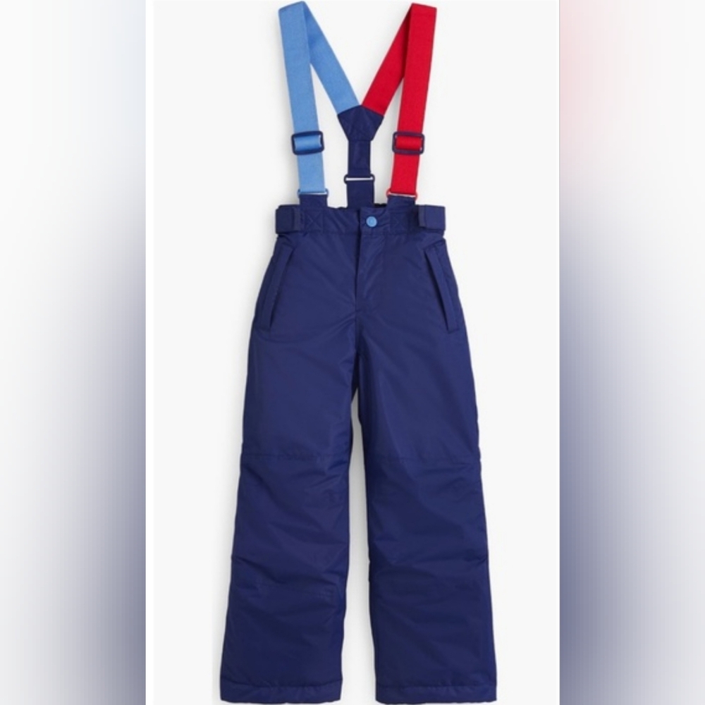 Boden All Weather Pant Size 9Y 10Y Blue Ski Bib Snow Adjustable Suspenders